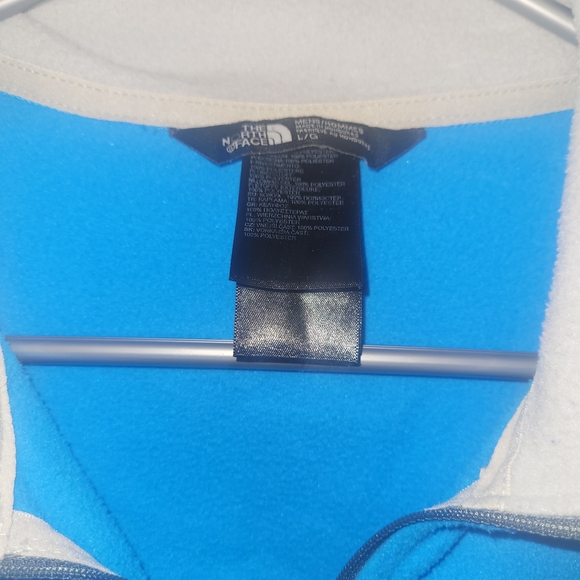 The North Face Blue Quarter Zip Fleece Pullover Long Sleeve Outdoor Jacket - Picture 4 of 6